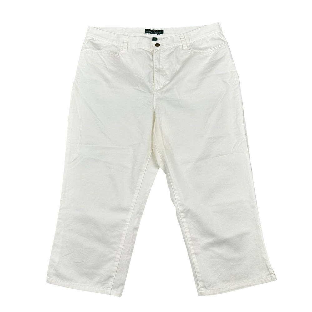 Lauren Jeans Co Ralph Lauren White 14 Classic Midcalf Cropped Pants